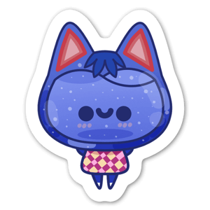 Purple Cat in a dress - StickerApp