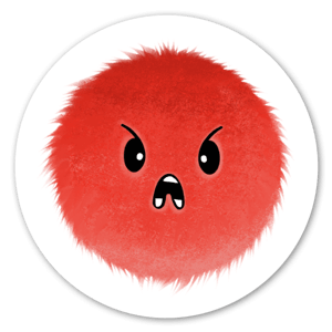 Anger blob is red and all fired up ?