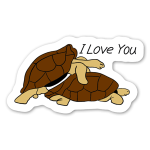 I love you turtles sticker