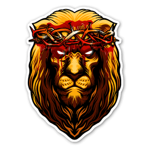 Custom illustration of A lion as Jesus