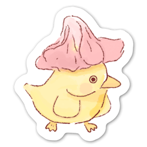 Duck with flower hat