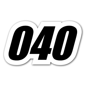 040 as a racing sticker 