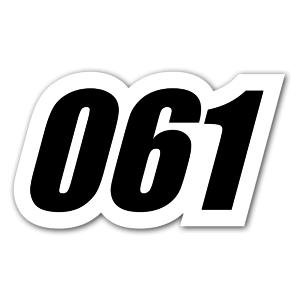 061 as a sticker for racing