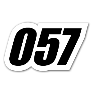 057 as a racing sticker 