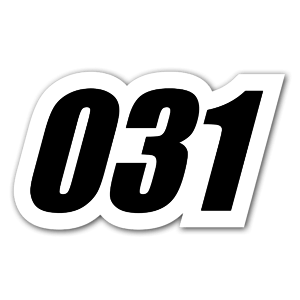 031 as a racing sticker 