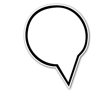 A round speech bubble  as a sticker 