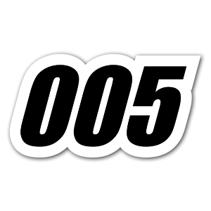 Racing number 005