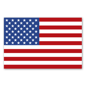 Support our great nation with a USA flag sticker!