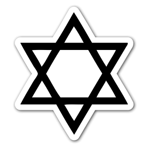 Star Of David Jewish Black