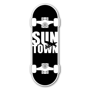 black and white sticker from suntown