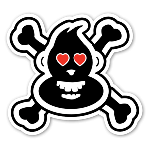 Monkey love sticker by Grimm