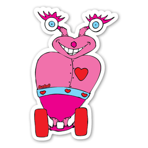 Stickers by Grimm, The Lovebot