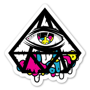 Diamond eye sticker.