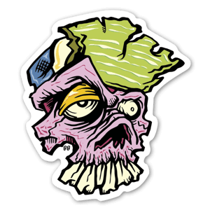 Bobby Wicked Skull sticker