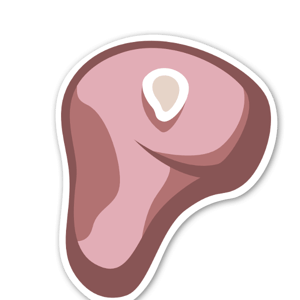 Steak sticker