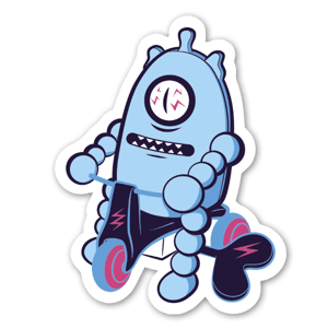 Blue Robot Sticker by Cote Escriva 