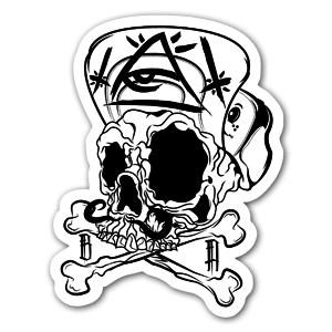 Bonesman is a custom sticker by Black Agenda