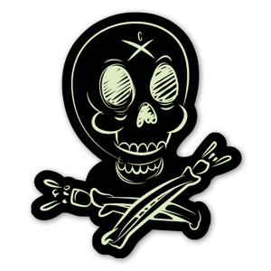 Crossed skull and bones sticker by  Cote Escriva  