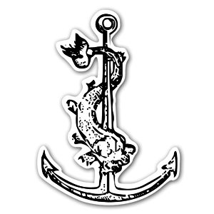 Order a cool sticker with The anchor and the fish!