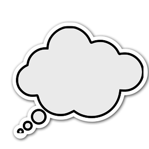 A cloud as a speech bubble sticker 