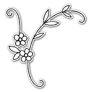 Beautiful flower ornament as a sticker