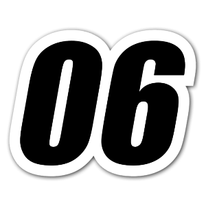 06 Racing Number sticker