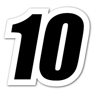 Racing number 10 as a sticker 