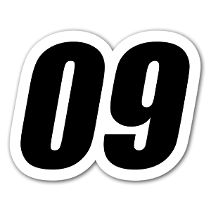 Racing number 09 