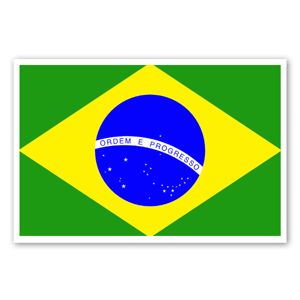 Brazil's flag as stickers 