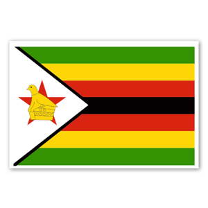 Flag of Zimbabwe as a sticker 