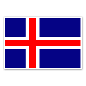 Icelandic flag as stickers 