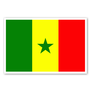 Flag of Senegal as a sticker 