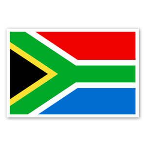 Flag of South Africa as a sticker 