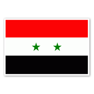 Flag of Syria as a sticker 