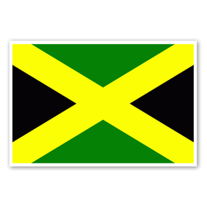 Flag of Jamaica as stickers 