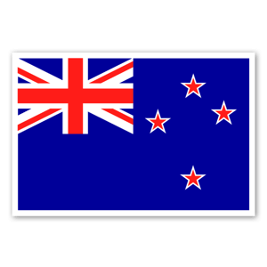 Flag of New Zealand as stickers 