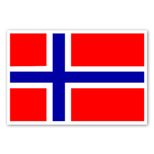 Flag of Norway as stickers 