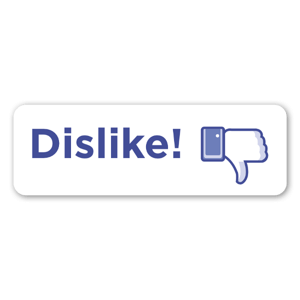 A dislike facebook sticker
