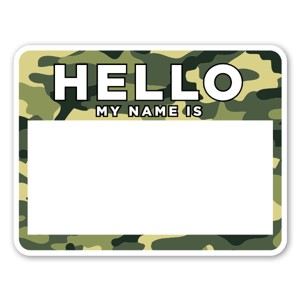 A perfect sticker to add your name to! Hello my name is .. 