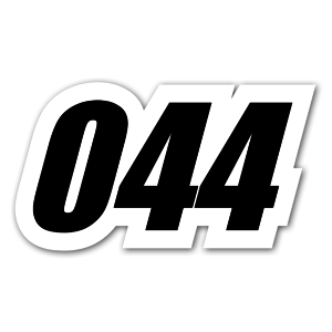 Racing number 044