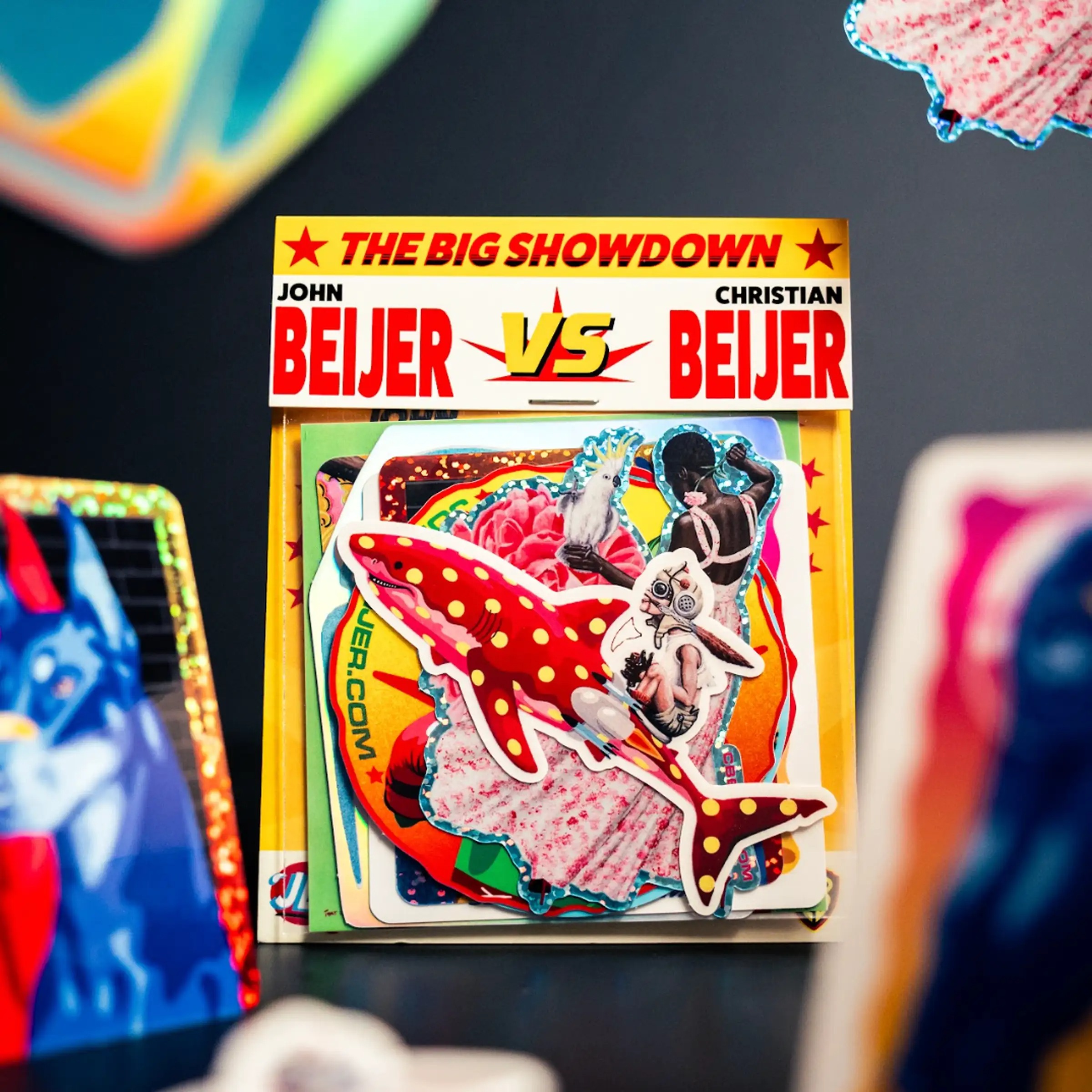 "The Big Showdown" custom sticker pack by John and Christian Beijer with glitter and holographic stickers