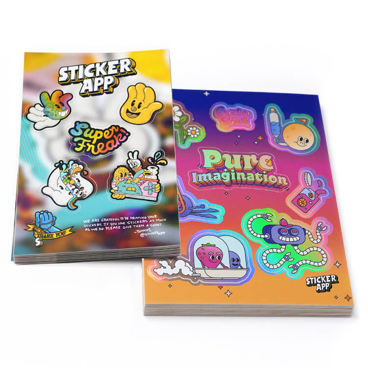 Two Custom Sticker Sheet with multiple designs.